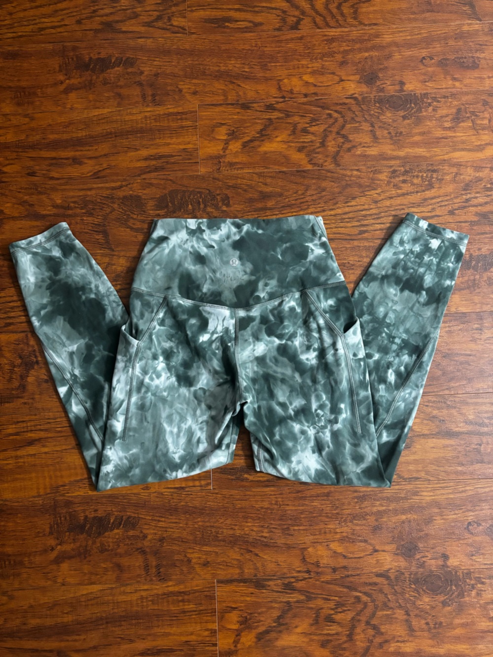 Lululemon Align Leggings Green White Tie-Dye Diamond Dye Starlight Smoked Spruce